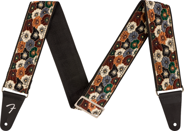 Genuine Fender Wild Bloom Strap, Brown, 2"