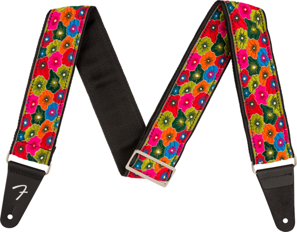Genuine Fender Wild Bloom Strap, Green, 2"