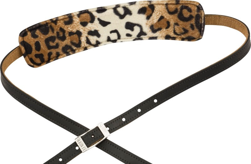 Genuine Fender Joe Strummer Vintage Guitar Strap - Black/Leopard 099-0640-017