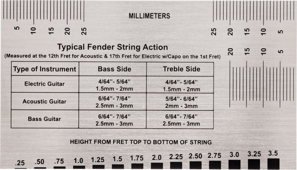 Fender Guitars Professional Stainless Steel String Action Gauge