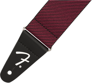 Genuine Fender WeighLess Stretch/Elastic Tweed Guitar Strap, Red Tweed