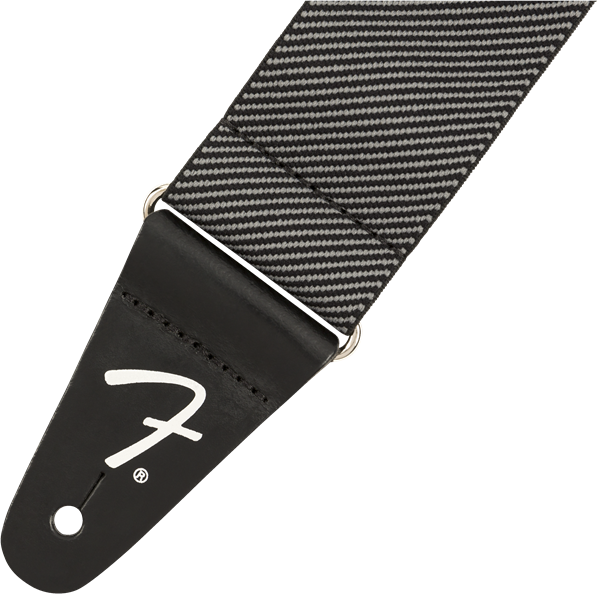 Genuine Fender WeighLess Stretch/Elastic Tweed Guitar Strap, Grey Tweed