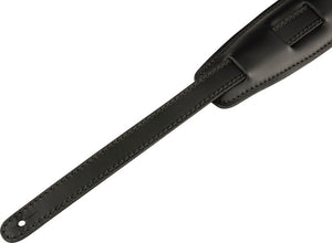 Genuine Fender Vintage Leather Saddle Guitar Strap, Black 099-0689-006