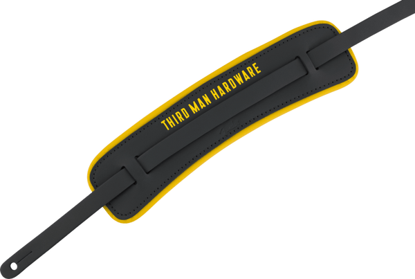Genuine Fender x Third Man Hardware Leather Strap, Black/Yellow