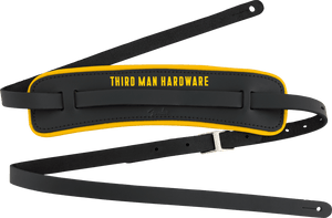 Genuine Fender x Third Man Hardware Leather Strap, Black/Yellow