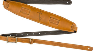 Genuine Fender Vintage Saddle Leather Guitar Strap, Butterscotch 099-0689-050