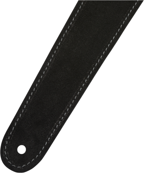 Genuine Fender 2" Wide Suede Guitar Strap, Black/Gray, Reversible