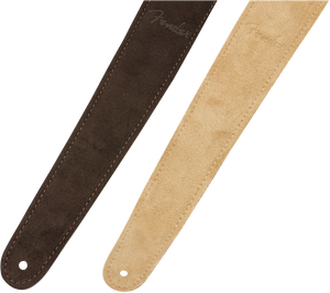 Genuine Fender 2" Wide Suede Guitar Strap, Brown/Tan, Reversible