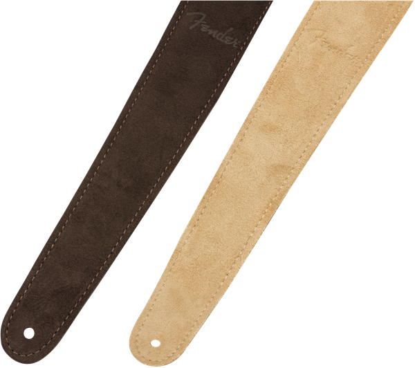 Genuine Fender 2" Wide Suede Guitar Strap, Brown/Tan, Reversible