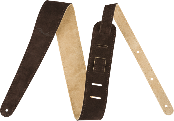 Genuine Fender 2" Wide Suede Guitar Strap, Brown/Tan, Reversible