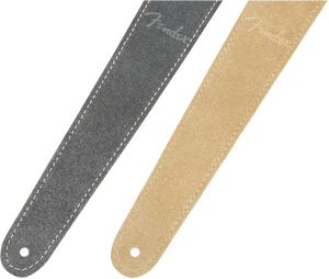 Genuine Fender 2" Wide Suede Guitar Strap, Gray/Tan, Reversible