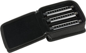 Fender Blues Deluxe Harmonica PACK OF 3 with Case - Keys C, G, A