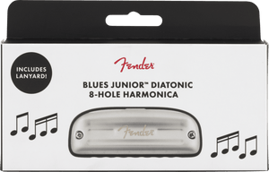 Fender Blues Junior Harmonica with Necklace Lanyard, Key of C, 099-0701-201