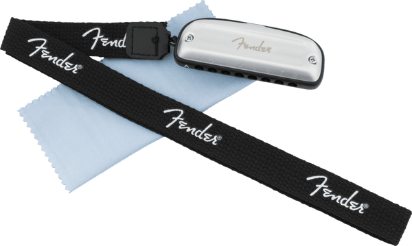 Fender Blues Junior Harmonica with Necklace Lanyard, Key of C, 099-0701-201