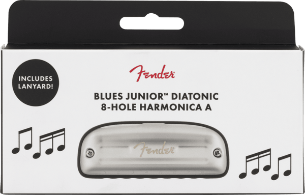 Fender Blues Junior Harmonica with Necklace Lanyard, Key of A, 099-0701-203