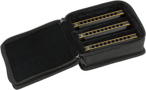 Fender Blues DeVille Harmonica PACK OF 3 with Case - Keys C, G, A