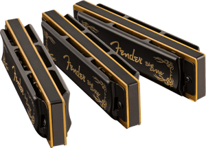 Fender Blues DeVille Harmonica PACK OF 3 with Case - Keys C, G, A