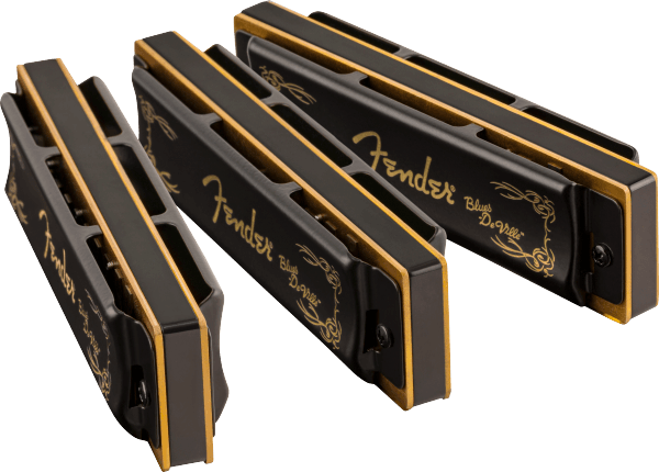 Fender Blues DeVille Harmonica PACK OF 3 with Case - Keys C, G, A
