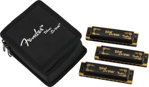 Fender Blues DeVille Harmonica PACK OF 3 with Case - Keys C, G, A
