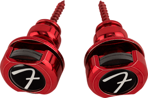 Genuine Fender Infinity F Logo Strat/Tele Guitar Strap Locks Straplocks - RED
