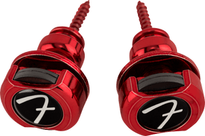 Genuine Fender Infinity F Logo Strat/Tele Guitar Strap Locks Straplocks - RED