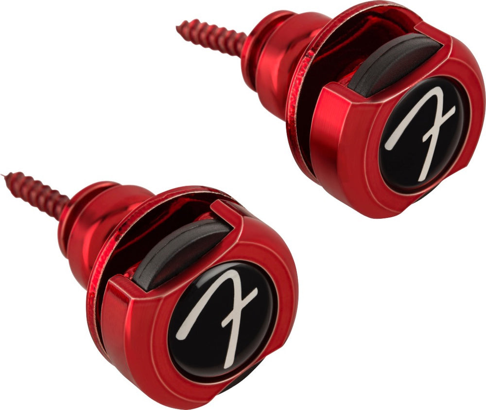 Genuine Fender Infinity F Logo Strat/Tele Guitar Strap Locks Straplocks - RED