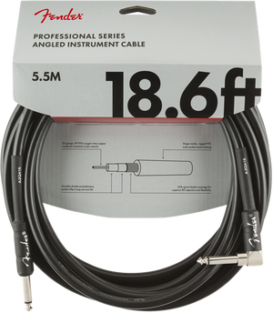 Fender Professional Guitar/Instrument Cable, Straight-Right Angle, 18.6' ft