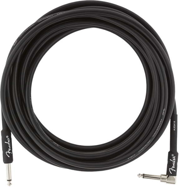 Fender Professional Guitar/Instrument Cable, Straight-Right Angle, 18.6' ft