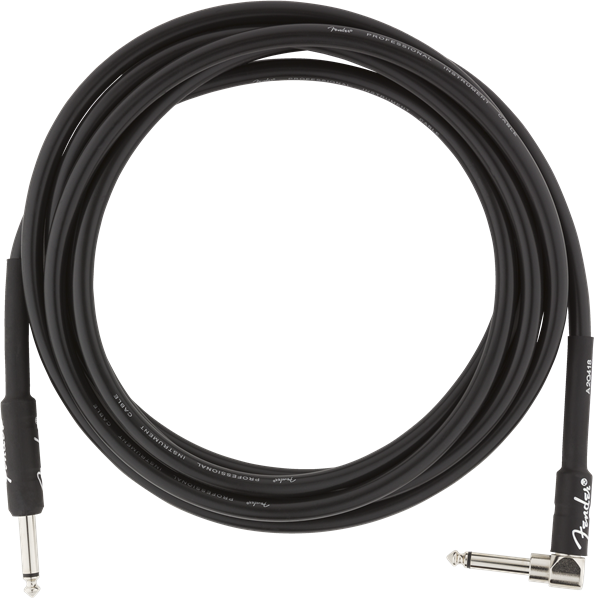 Fender Professional Guitar/Instrument Cable, Straight-Right Angle, 10' ft