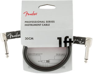 Fender Professional Series Guitar/Instrument Patch Cable, Right Angle, 1' ft