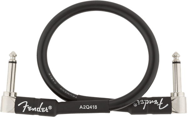 Fender Professional Series Guitar/Instrument Patch Cable, Right Angle, 1' ft