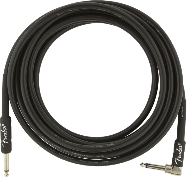 Fender Professional Guitar/Instrument Cable, Straight-Right Angle, 15' ft