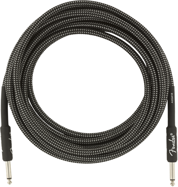 Genuine Fender Professional Series Guitar/Instrument Cable, GRAY TWEED - 15'ft