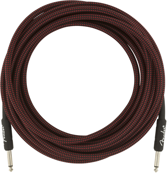 Genuine Fender Professional Series Guitar/Instrument Cable - RED TWEED - 18.6'ft