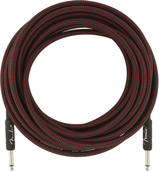 Genuine Fender Professional Series Guitar/Instrument Cable - RED TWEED - 25' ft