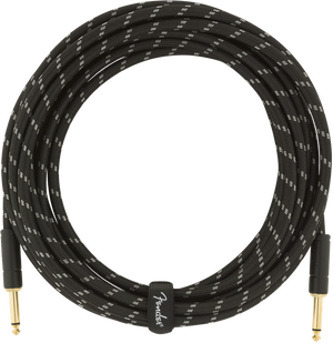 Fender Deluxe BLACK TWEED Electric Guitar Cable, Straight Connector, 18.6' ft