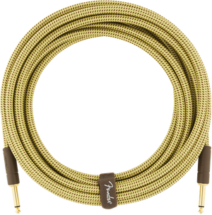 Fender Deluxe TWEED Electric Guitar/Instrument Cable, Straight Ends, 18.6' ft