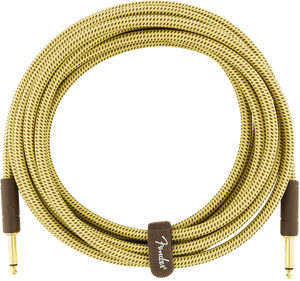 Fender Deluxe TWEED Electric Guitar/Instrument Cable, Straight Ends, 15' ft