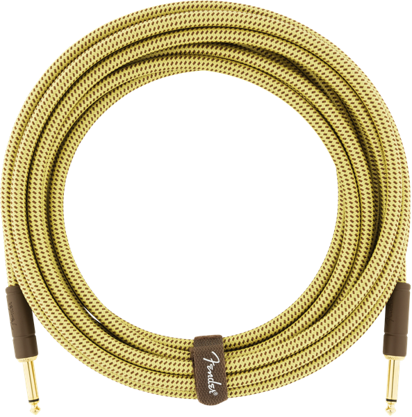Fender Deluxe TWEED Electric Guitar/Instrument Cable, Straight Ends, 10' ft