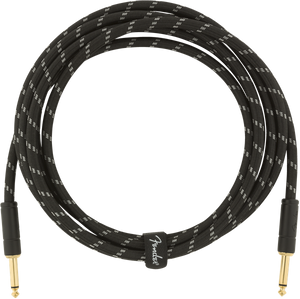 Fender Deluxe BLACK TWEED Electric Guitar/Instrument Cable, Straight Ends, 10'ft