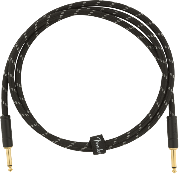 Fender Deluxe BLACK TWEED Electric Guitar/Instrument Cable, Straight Ends, 5' ft