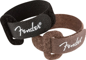 Genuine Fender Guitar/Instrument Cable Ties, 7", Black and Brown, Set of 6