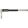 Fender Coiled Guitar/Instrument Cable WHITE TWEED, Straight to Right-Angle 30'ft