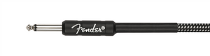 Fender Coiled Guitar/Instrument Cable, GRAY TWEED, Straight to Right-Angle 30'ft