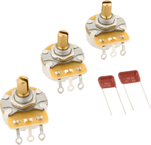 Genuine Fender Stratocaster Split Shaft Potentiometer and Capacitor Kit, 3-Pack