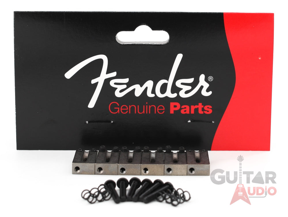 Genuine Fender American Standard Satin Chrome Strat/Tele OFFSET Bridge Saddles