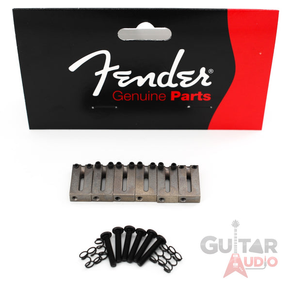 Genuine Fender American Standard Satin Chrome Strat/Tele OFFSET Bridge Saddles