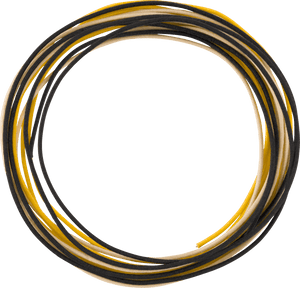Genuine Fender Pure Vintage Cloth Wire, 22 AWG, Black, White, Yellow, 5'