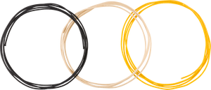 Genuine Fender Pure Vintage Cloth Wire, 22 AWG, Black, White, Yellow, 5'