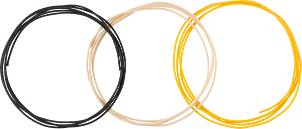 Genuine Fender Pure Vintage Cloth Wire, 22 AWG, Black, White, Yellow, 5'